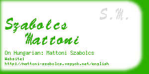 szabolcs mattoni business card